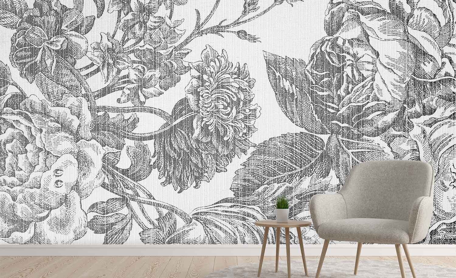 2304 - Gravure Florale Vintage