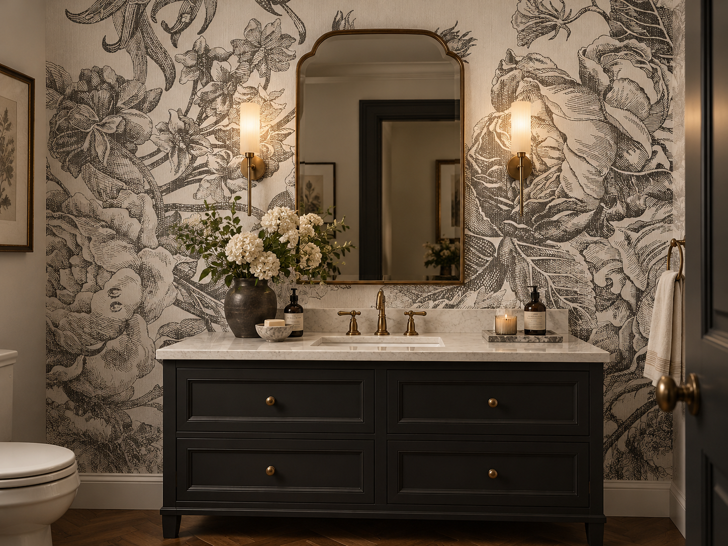 MU1025 - Gravure florale vintage