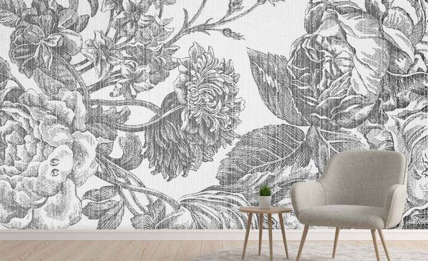 F&B - Gravure florale vintage