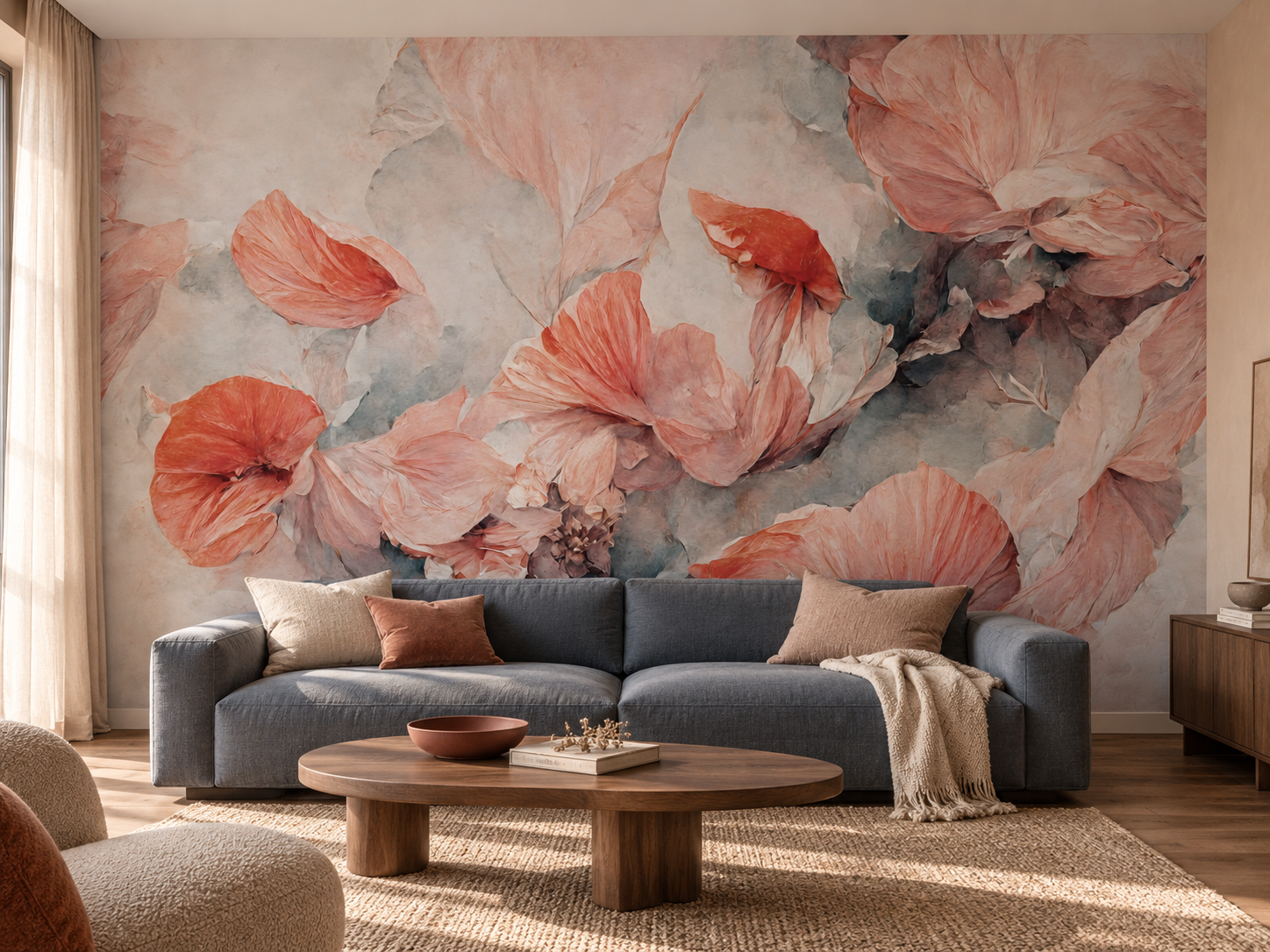 MU1033 - Fleurs sauvages corail