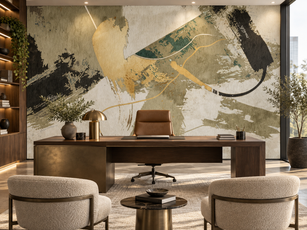 A & A - Art moderne sauge doré