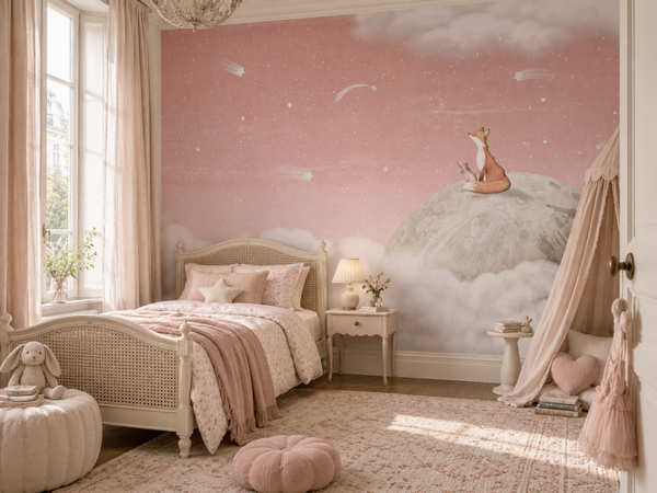 MU1214 - Renard sur la Lune (rose)