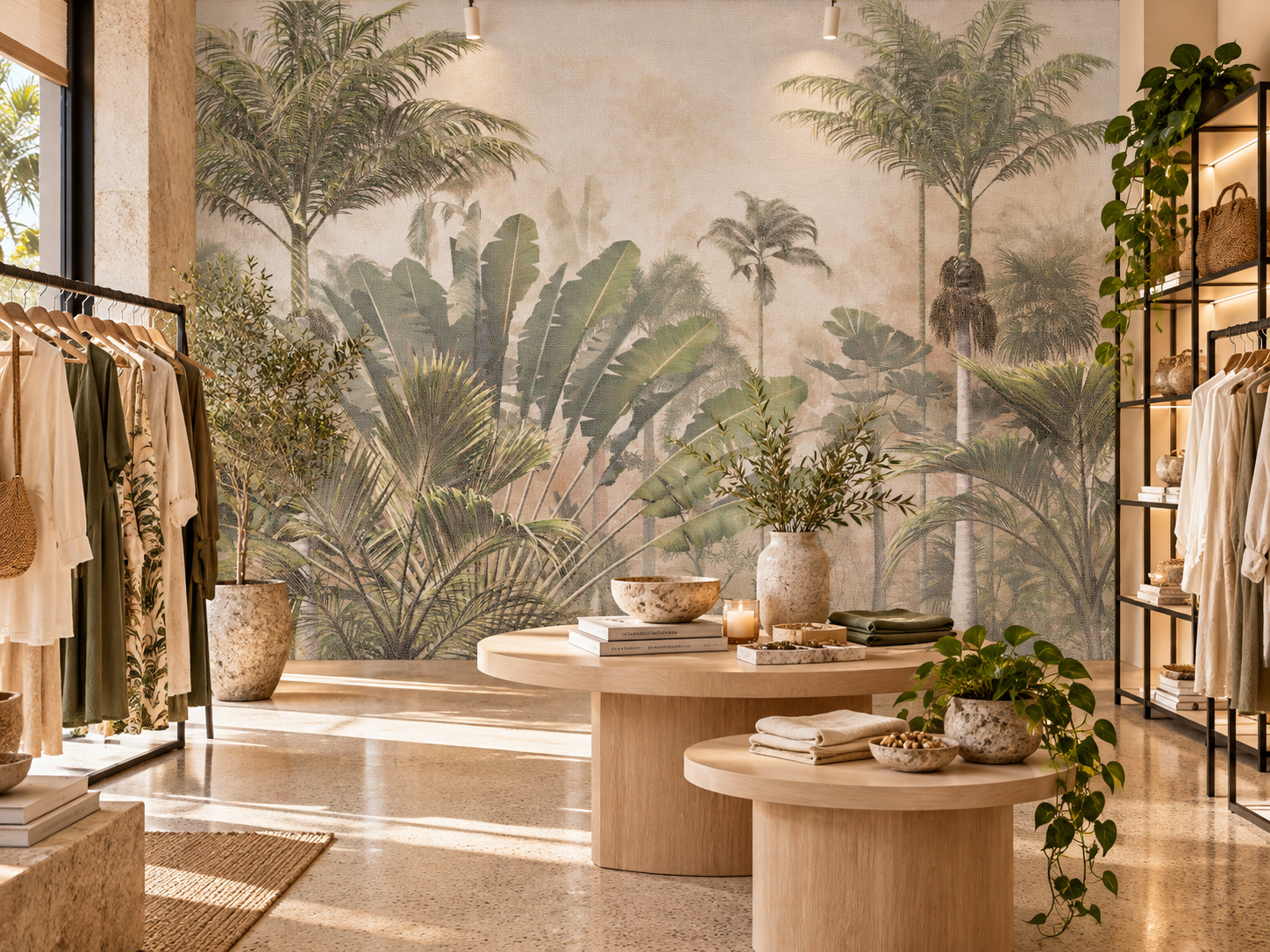 MU1237 - Mosaïque Feuilles Tropicales et Palmiers
