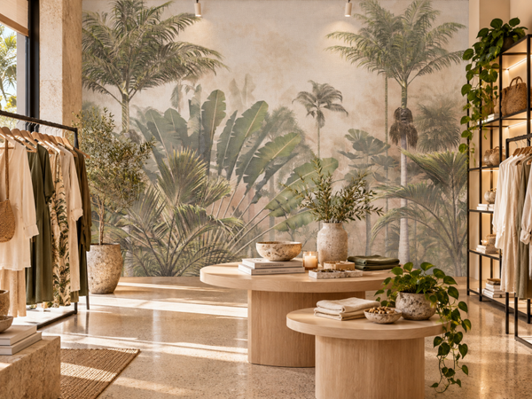 MU1237 - Mosaïque Feuilles Tropicales et Palmiers
