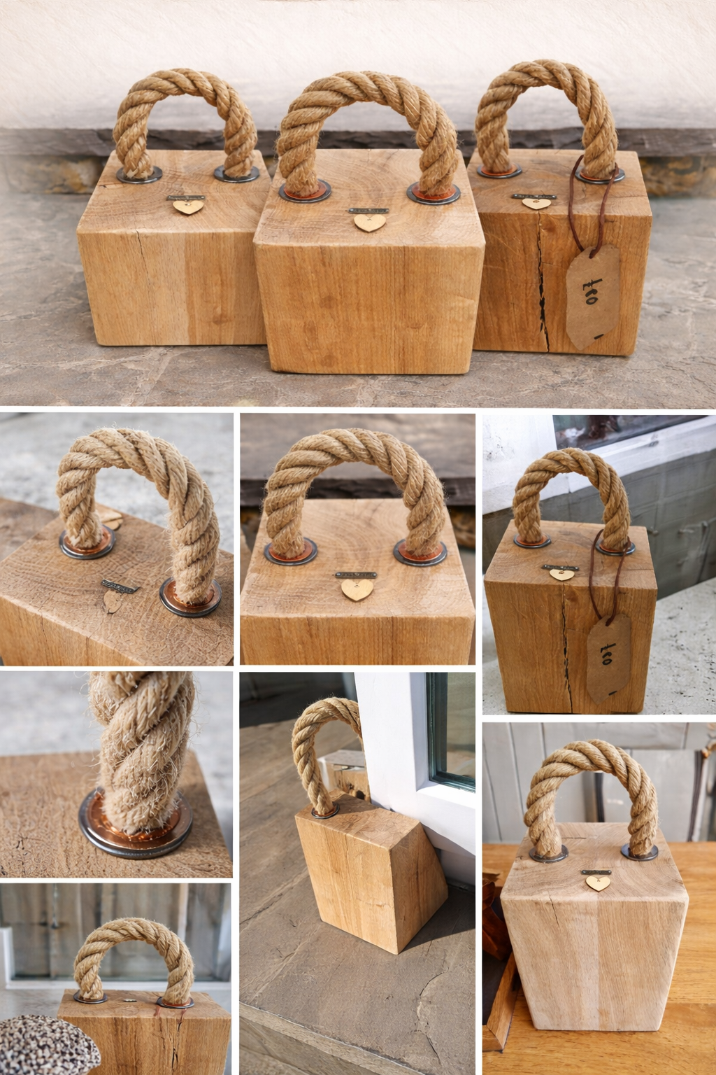 Handmade Oak Door Stops