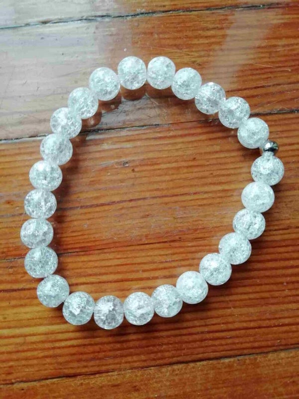 Fire and Ice armband 8mm kralen 19cm