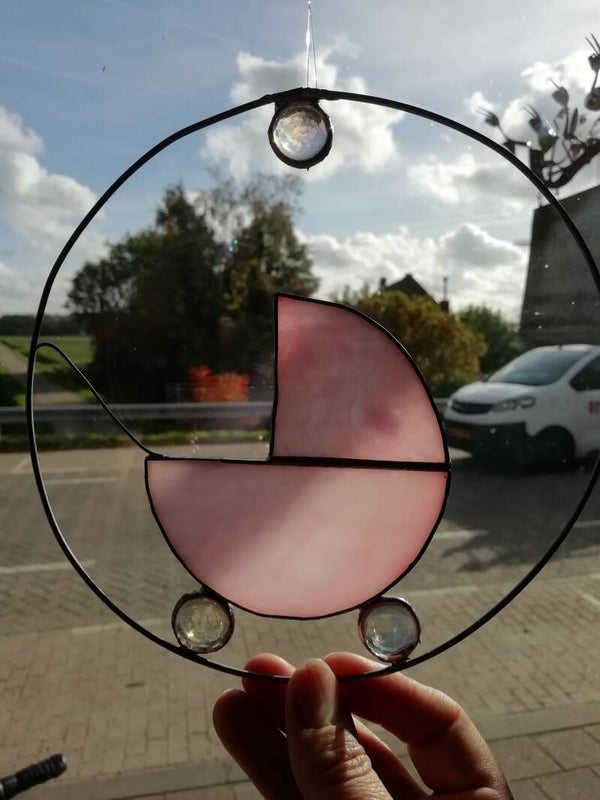 Glas in lood kinderwagen 17cm