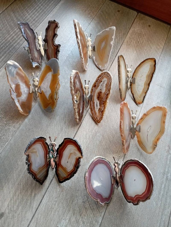 Agaat vlinder 79-107mm