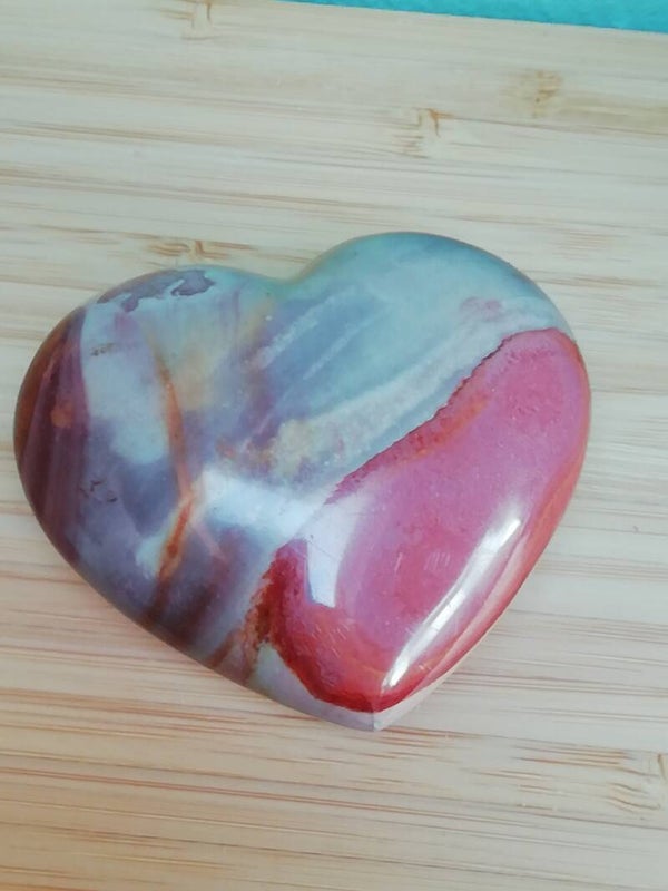 Polychroom Jaspis hart 65mm