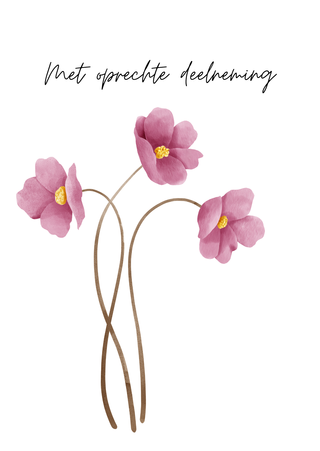 Met oprechte deelneming