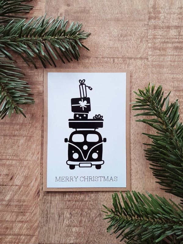 Merry Christmas - Volkswagenbusje