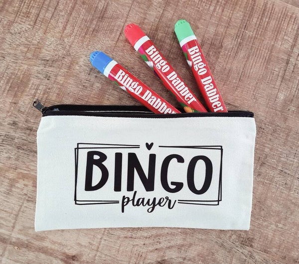 Canvas etui "Bingo player"