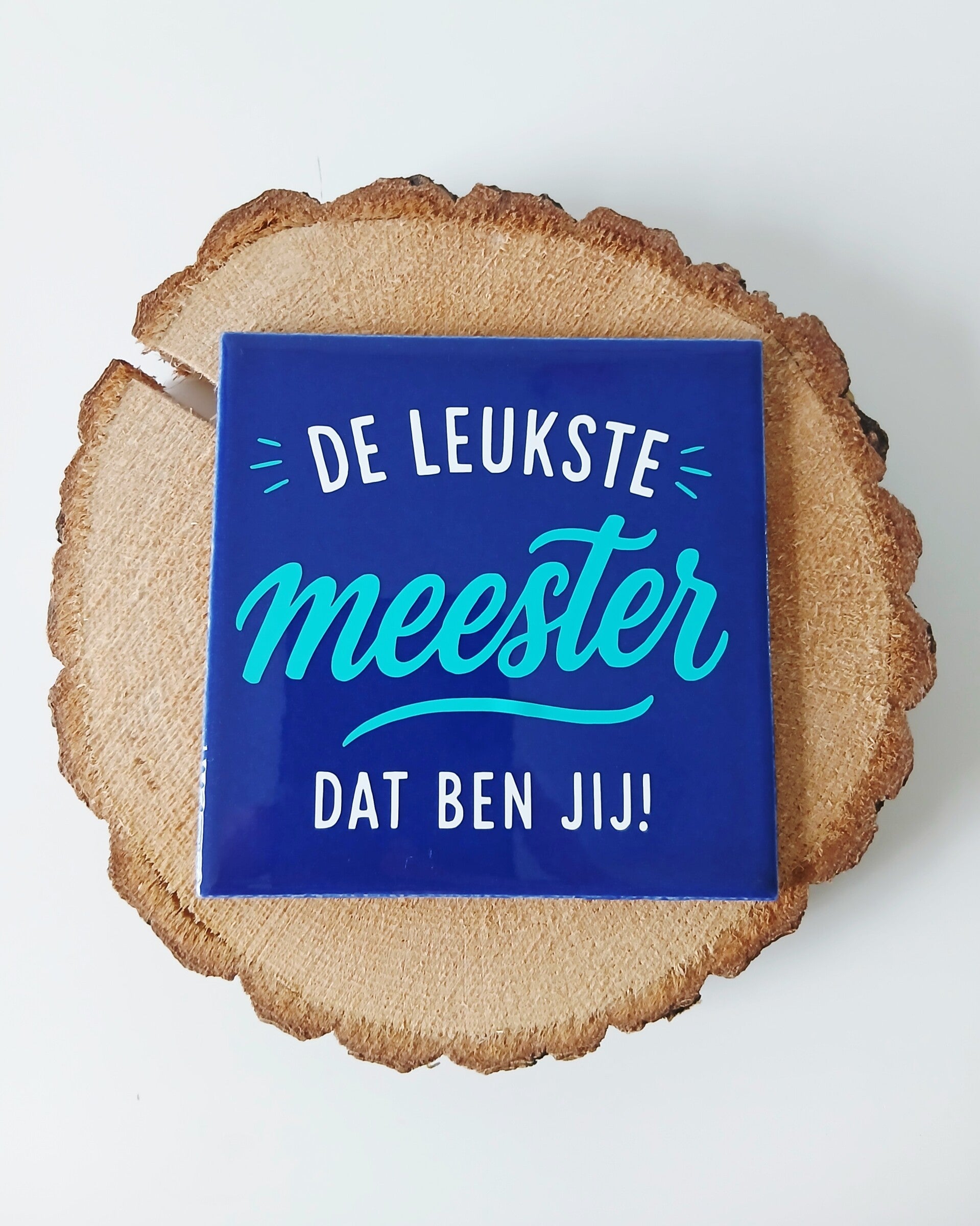 Tegeltje "De leukste meester dat ben jij!"