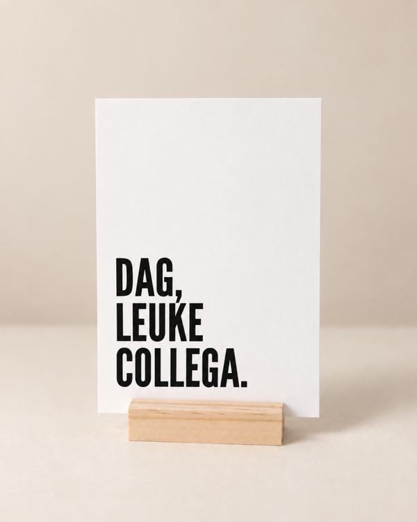 Wenskaart Dag, leuke collega – Afscheid collega