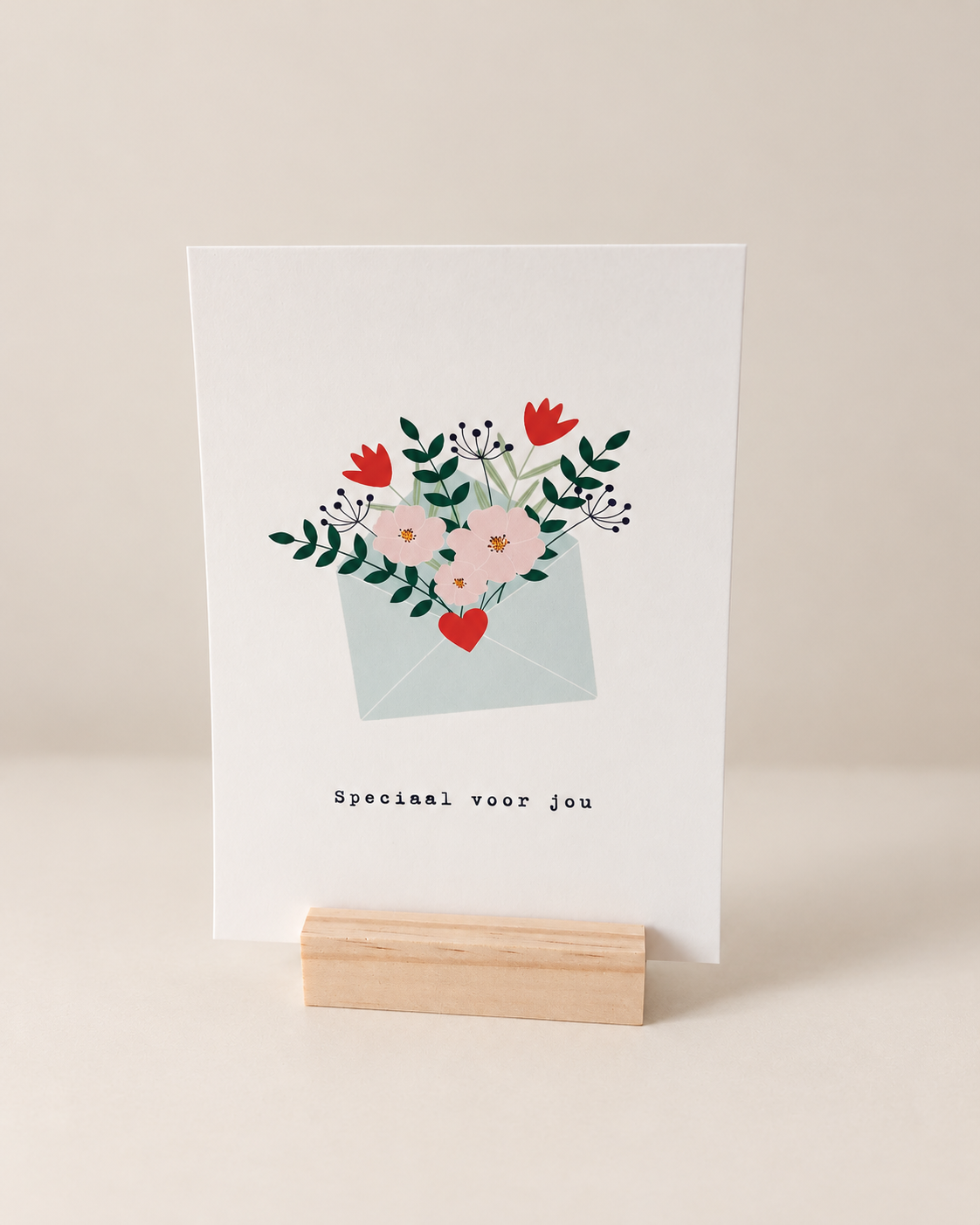 Wenskaart Speciaal Voor Jou – Bloemen uit Envelop