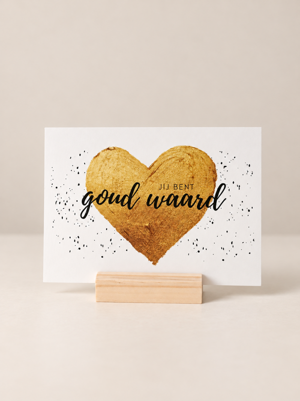Wenskaart - Jij bent goud waard