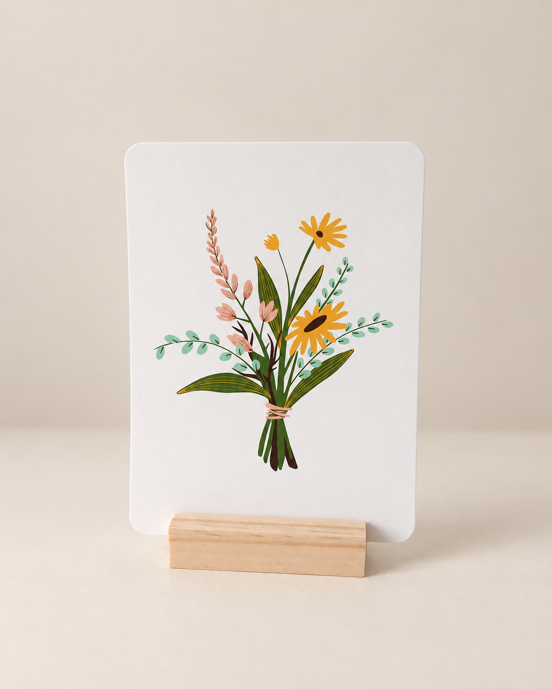 Blanco wenskaart – Bloemenboeket
