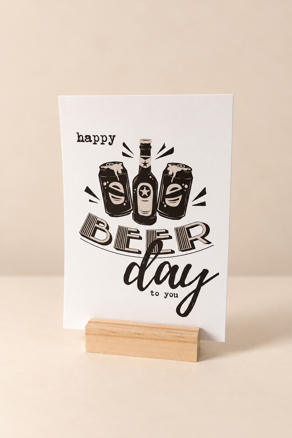 Wenskaart Happy beer day to you