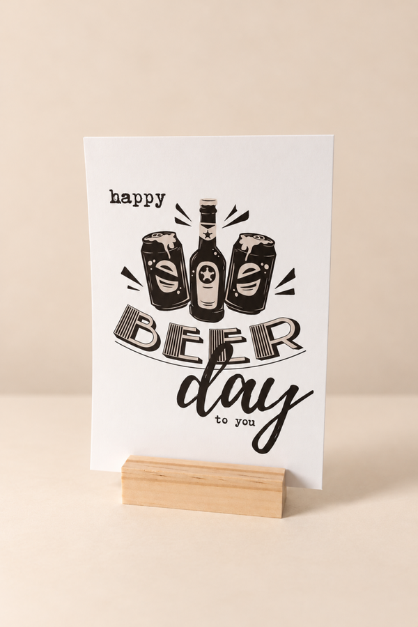 Wenskaart Happy beer day to you
