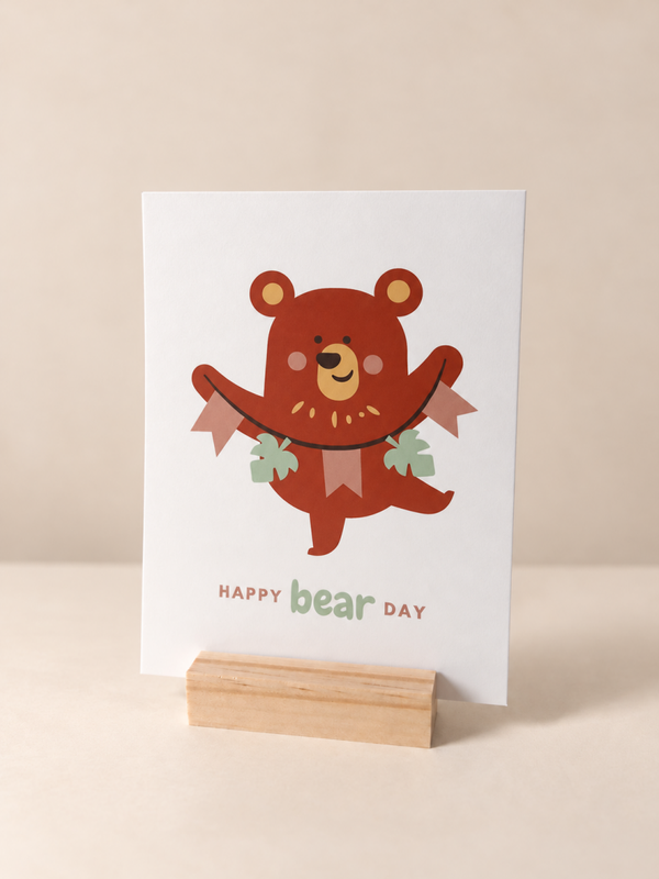 Verjaardagskaart – Happy Bear Day