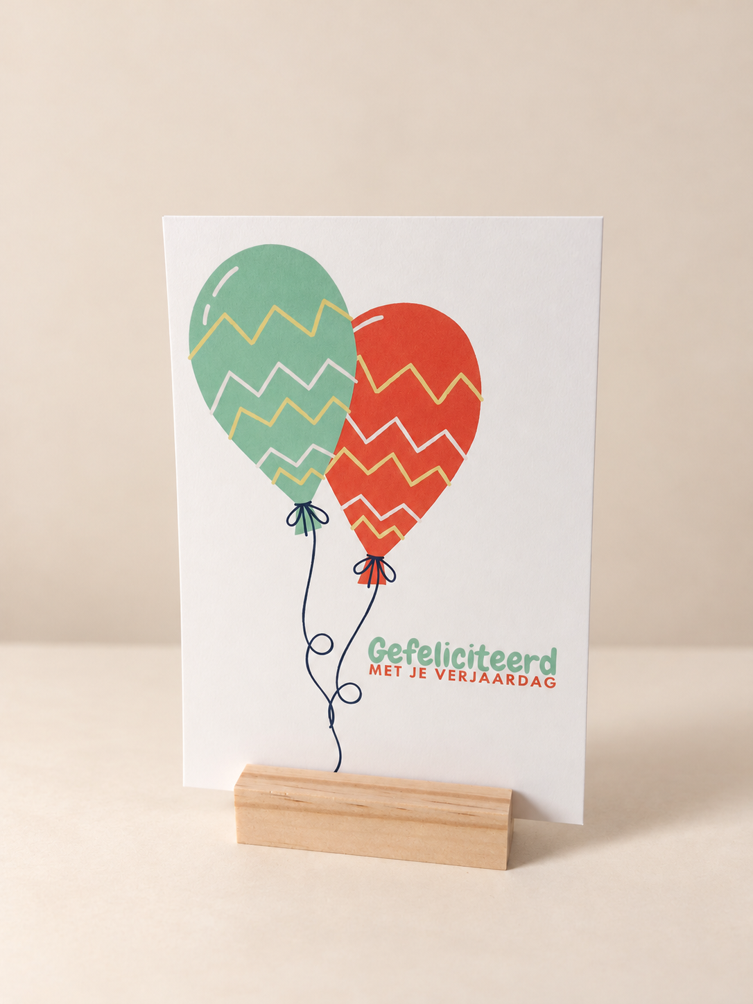 Wenskaart Verjaardag – Twee ballonnen