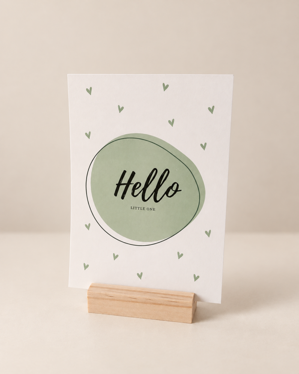 Geboortekaart - Hello Little One groen