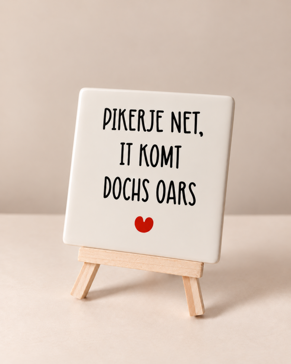 Pikerje net, it komt dochs oars - 10x10 cm