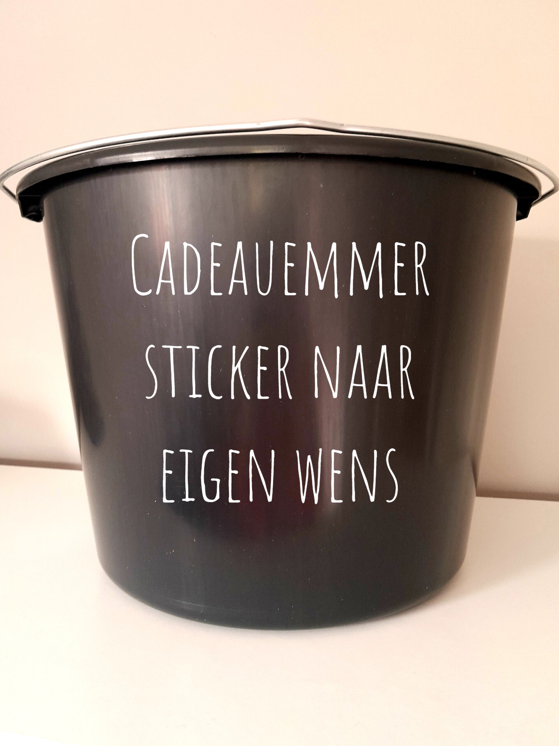 Cadeau-emmer sticker naar eigen wens - 10 liter