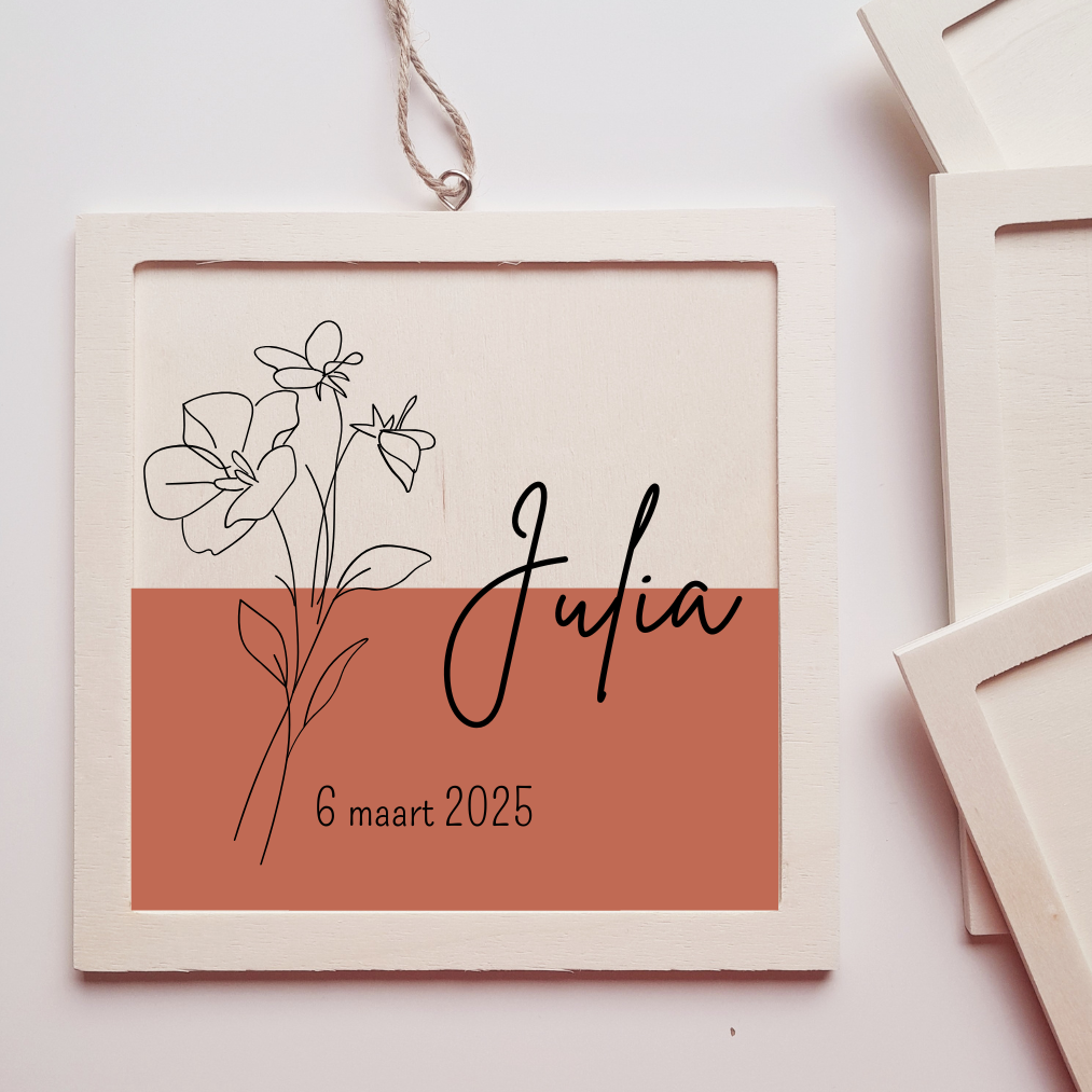 Gepersonaliseerd geboortebord