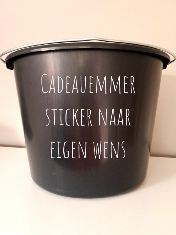 Cadeau-emmer sticker naar eigen wens - 10 liter