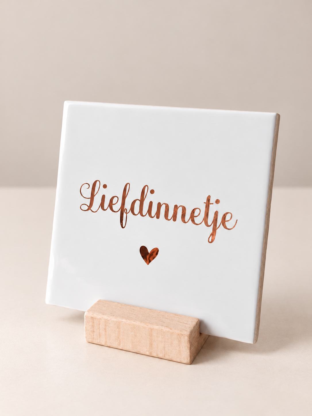 Tegeltje Liefdinnetje - 13x13 cm