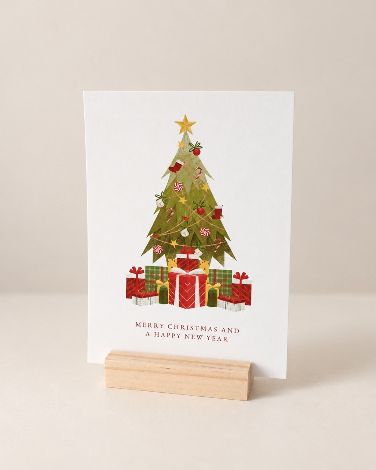 Kerstkaart – Kerstboom met cadeautjes