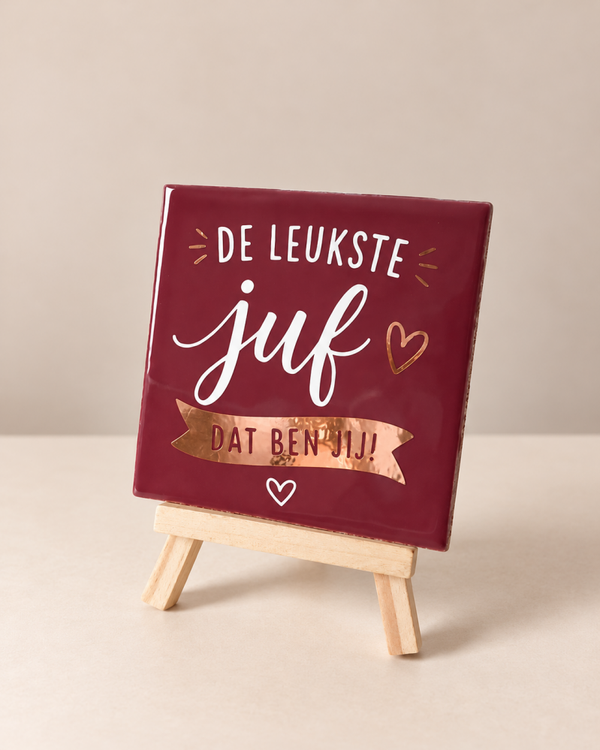 De leukste juf, dat ben jij - 10x10 cm