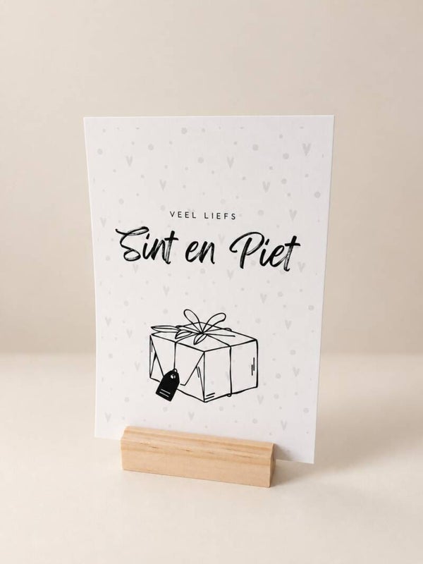 Wenskaart Sint en Piet – Veel liefs
