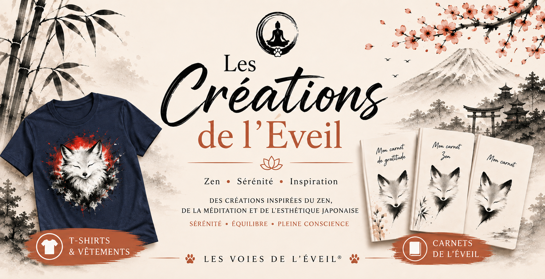 Les créations de l’Éveil : carnets, T-shirts et vêtements
