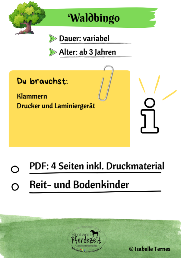 Minispiel - Waldbingo