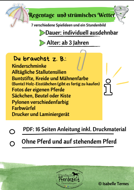 Minispiel - Regentage und stürmisches Wetter