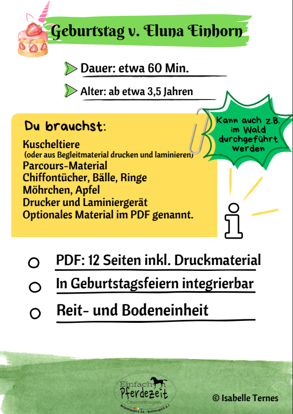 Stundenbild - Geburtstag von Eluna Einhorn