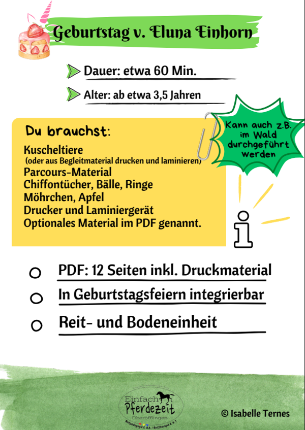 Stundenbild - Geburtstag von Eluna Einhorn