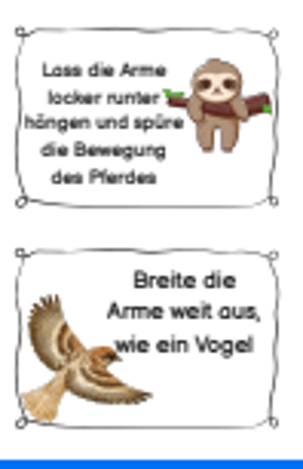 Material - 30 Aufgabenkarten auf dem Pferd