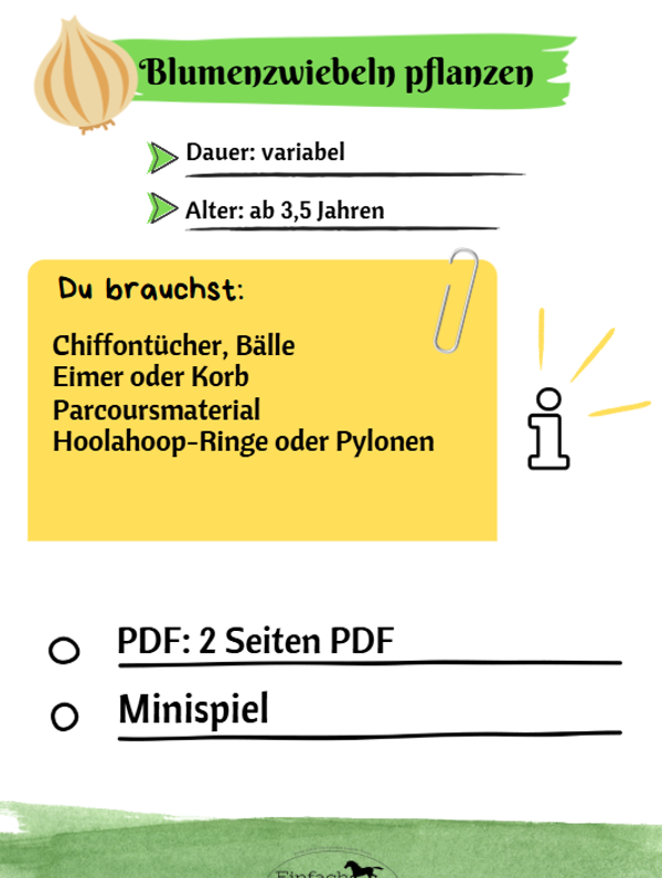 Minispiel - Blumenzwiebeln pflanzen