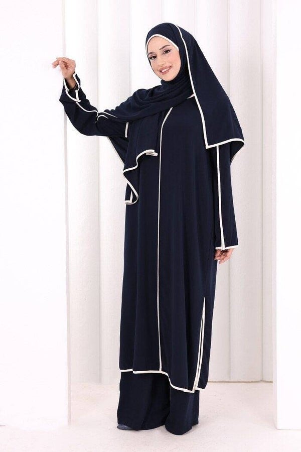 Elegantes 3-teiliges Hijab-Set für stilbewusste Muslimas
