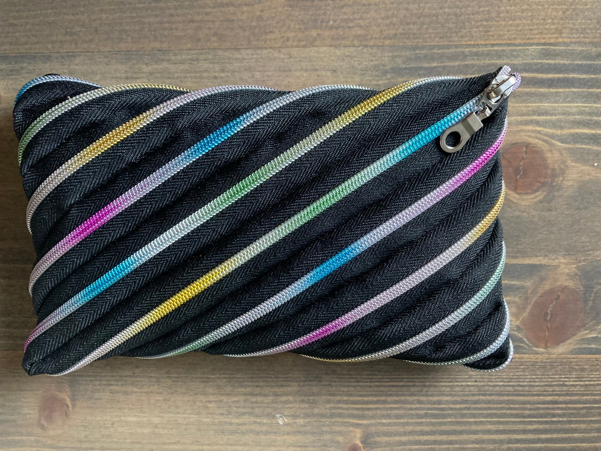 Kosmetiktasche aus einem Reißverschluss