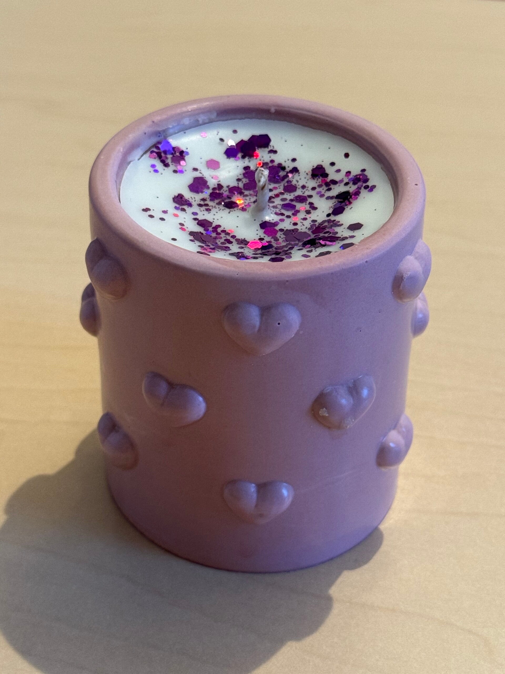 Pot cœur bougie senteur Violette