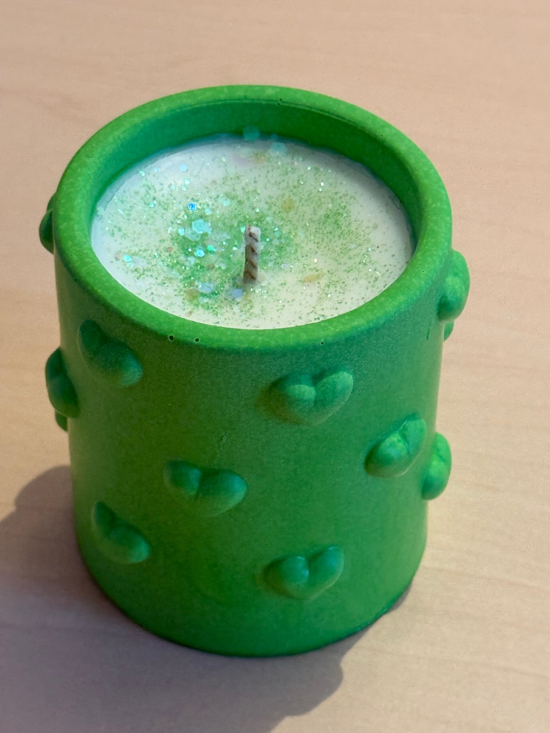 Pot bougie coeur senteur Eucalyptus