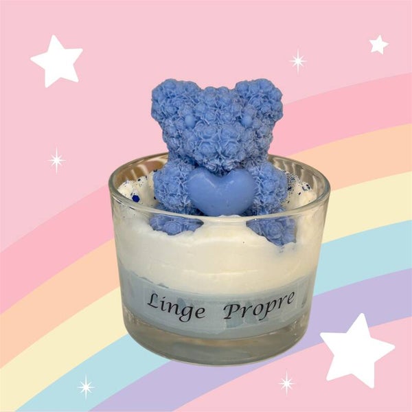 Bougie Ourson Linge Propre