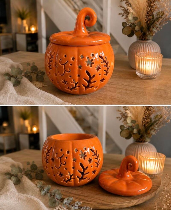 Brûleur citrouille florale orange