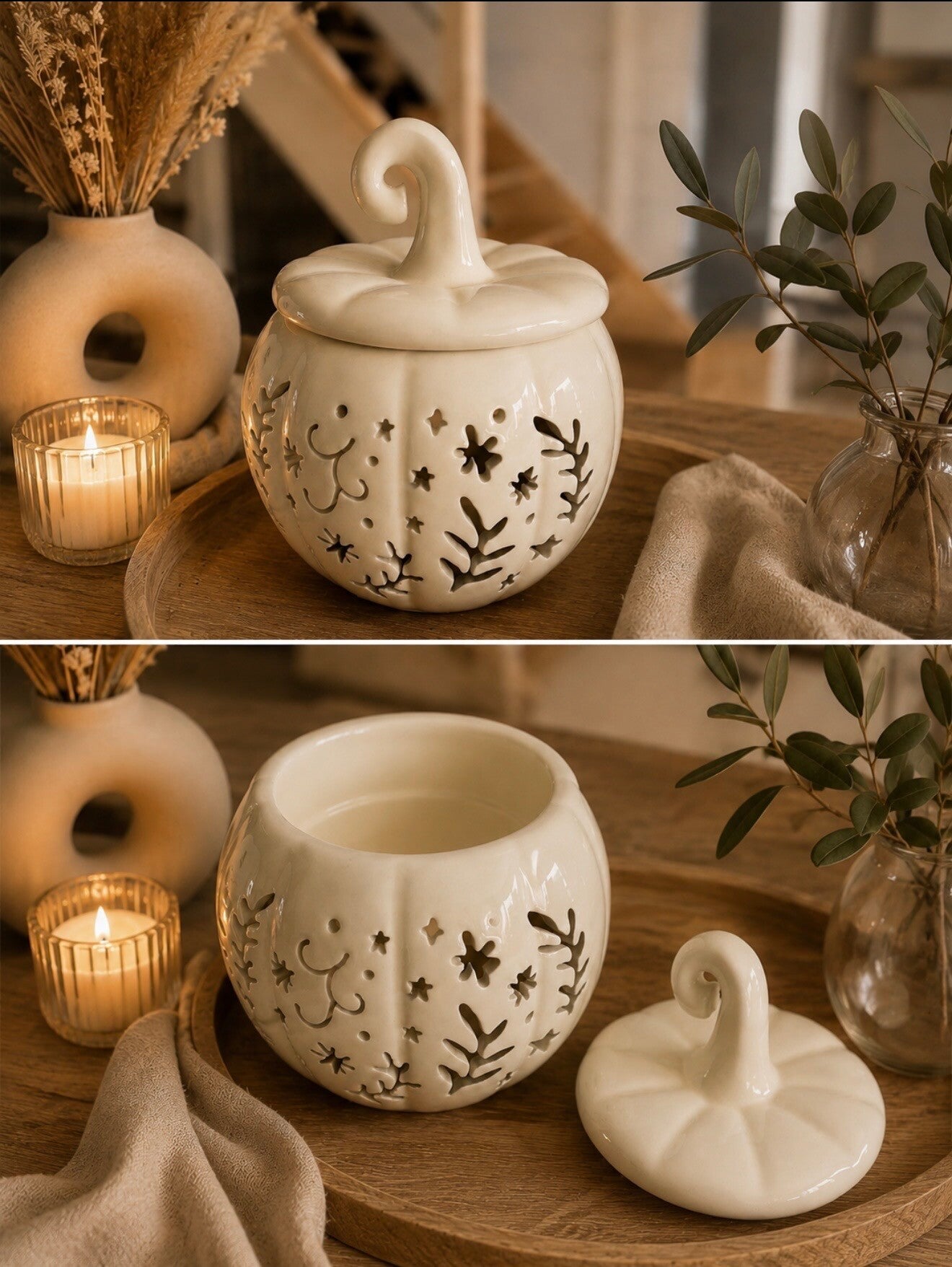Brûleur florale blanc