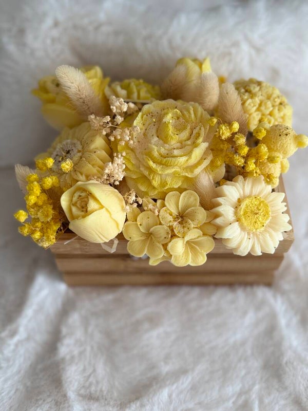 Caissette florale vanille
