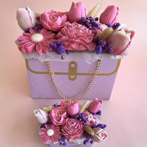Sac à main floral violette